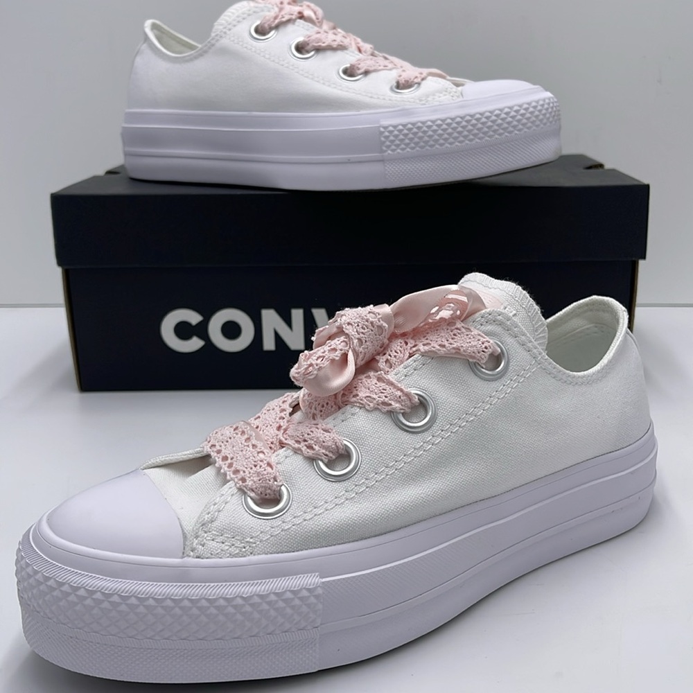 Converse WMNS A14830C CTAS LIFT OX
WHITE/WHITE/BLUSH HUSH Platforms Sneakers - Picture 15 of 16